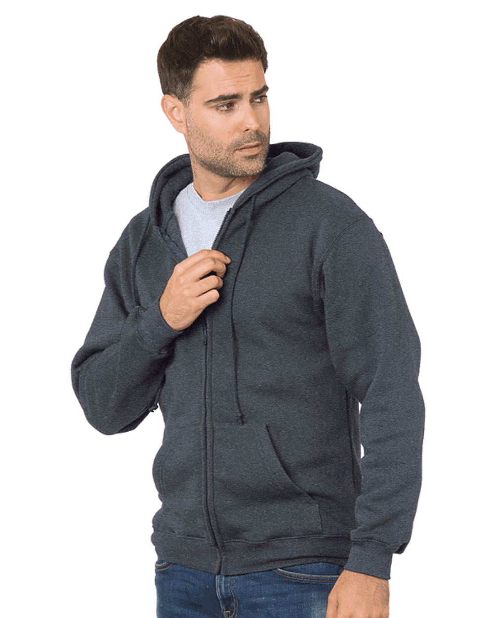 USA Made Full Zip Hooded Sweatshirt