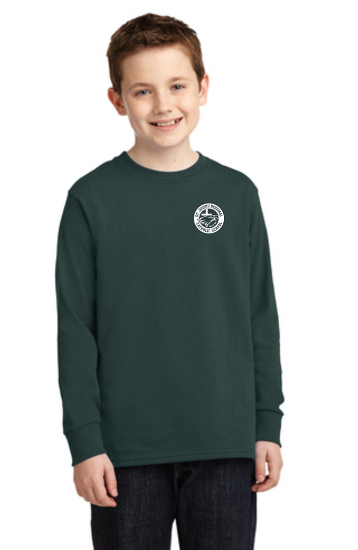 Youth Long Sleeve T-Shirt with SJRCS School Logo